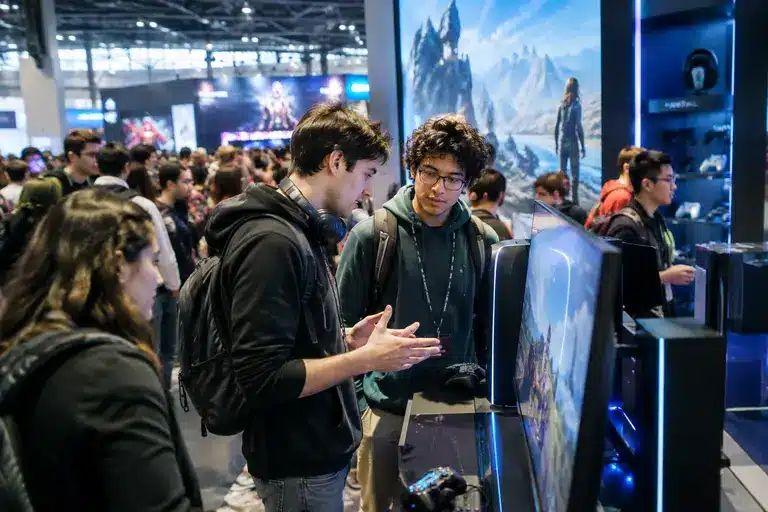 Cloud gaming apps displayed across handheld and desktop devices